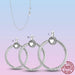 Elegant Customizable 925 Silver O Pendant Necklace for Women - Essential Minimalist Accessory