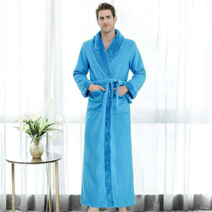 Luxurious Extra Long Flannel Robe for All Gender Relaxation