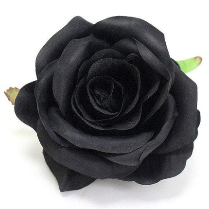 Chic Black Rose Tulip Latex Floral Arrangement - Set of 15 Handcrafted Elegance