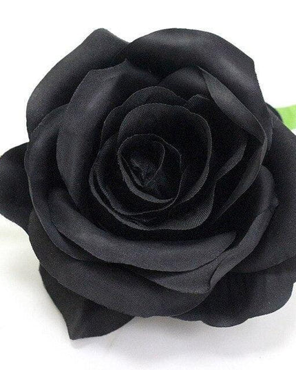 Chic Black Rose Tulip Latex Floral Arrangement - Set of 15 Handcrafted Elegance