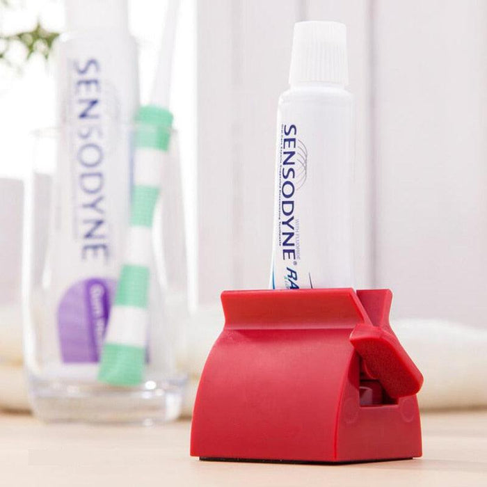 Colorful Eco-Conscious Cartoon Toothpaste and Face Foam Dual Dispenser for Sustainable Bathrooms