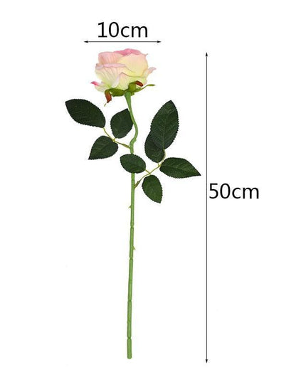 Luxurious 10-Piece Flannel Silk Rose Collection - Exquisite Floral Arrangement