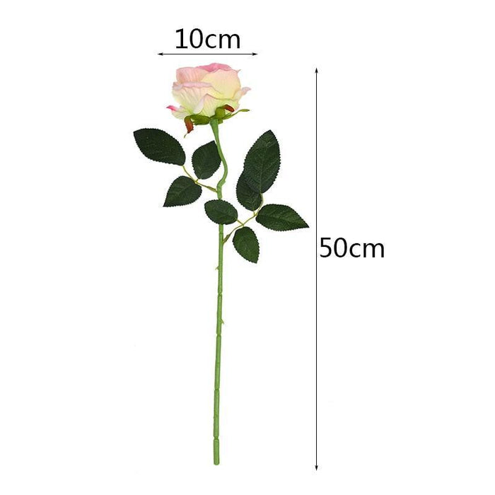 Luxurious 10-Piece Flannel Silk Rose Collection - Exquisite Floral Arrangement