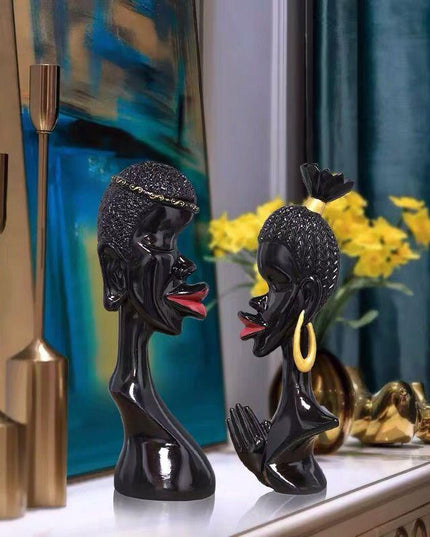 Chic Black Resin Love Sculptures for Elegant Home Decor
