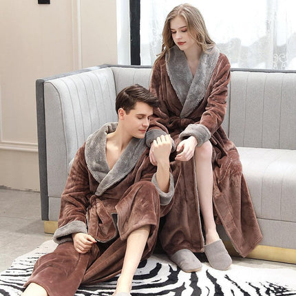 Plush Kimono Bathrobe with Elegant Fur Accents - Embrace Ultimate Comfort and Chic Style