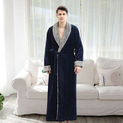 Luxurious Extra Long Flannel Robe for All Gender Relaxation