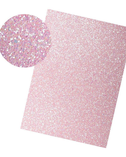 Iridescent Rainbow Glitter Faux Leather Sheets for Elegant DIY Masterpieces