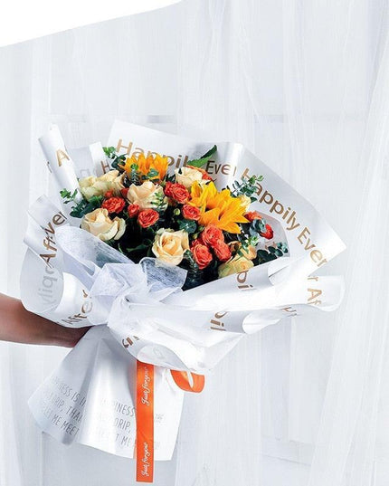 Elegant Waterproof Rose Bouquet Gift Wrap Kit - DIY Floral Packaging Set