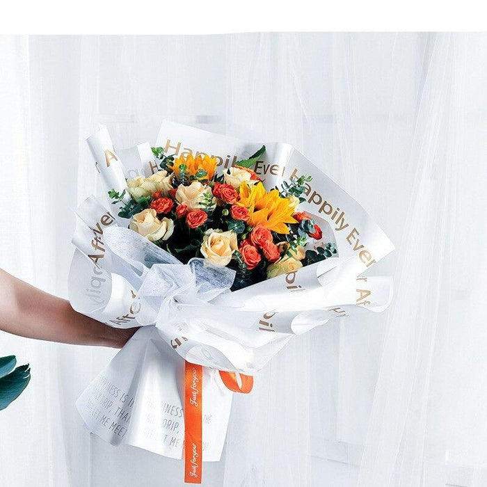 Elegant Water-Resistant Floral Bouquet Wrap - Stylish Flower Gift Packaging (20 Sheets)