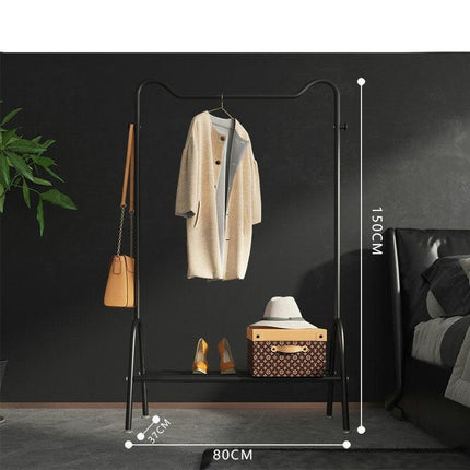 Chic Golden Steel Pipe Garment Drying Rack for Stylish Home Organization