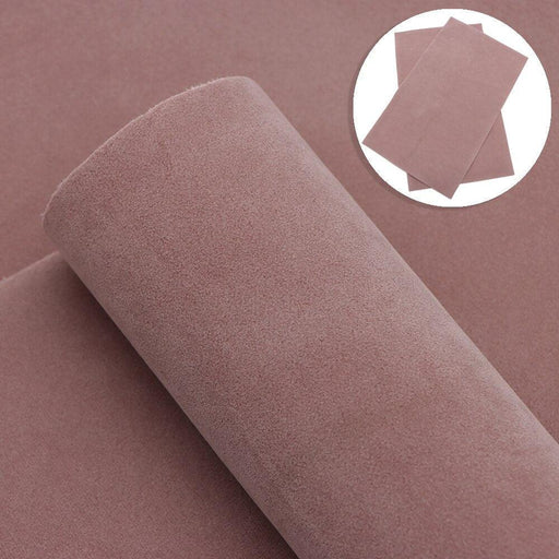 Elegant Double Sided Velvet Synthetic Leather Crafting Fabric - 20x33cm Luxury Design