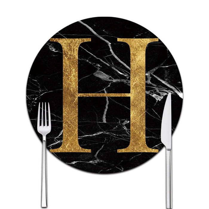 Monogram Initial Series: Personalized Drink Coasters for Elegant Dining