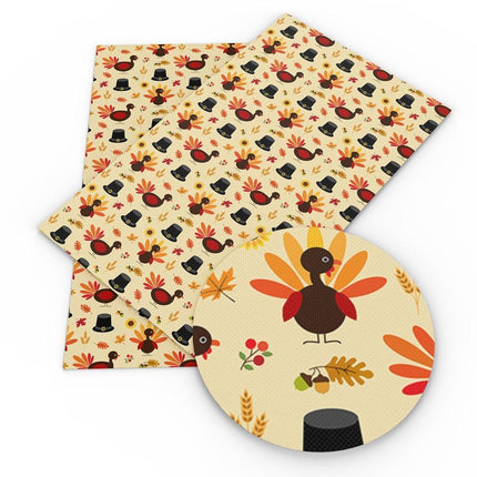 Fall-Inspired Premium Vegan Leather - Versatile DIY Crafting Material for Creative Projects