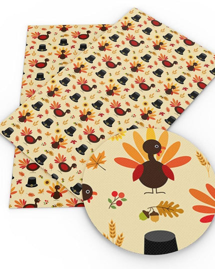 Fall-Inspired Premium Vegan Leather - Versatile DIY Crafting Material for Creative Projects