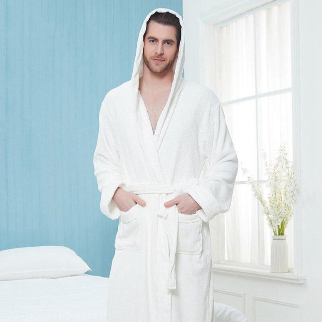 Cozy Unisex Hooded Kimono Robe for Winter Luxury