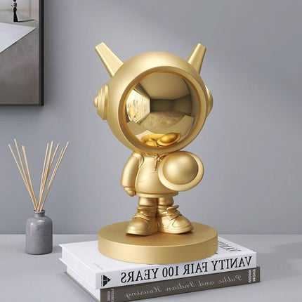 Celestial Explorer Astronaut Sculpture - Handcrafted Space-Themed Decor for Starry-Eyed Dreamers