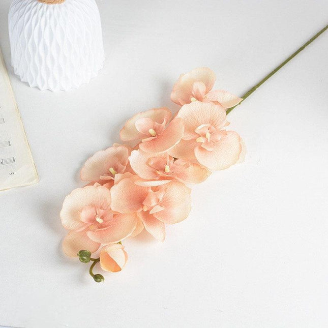 Orchid Splendor: Luxurious Silk Floral Arrangement for Stylish Living