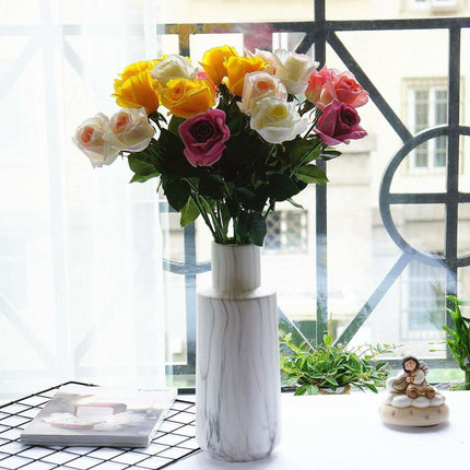 Lifelike Fabric Rose Bouquet - Perfect for Elegant Home Decor and Celebrations