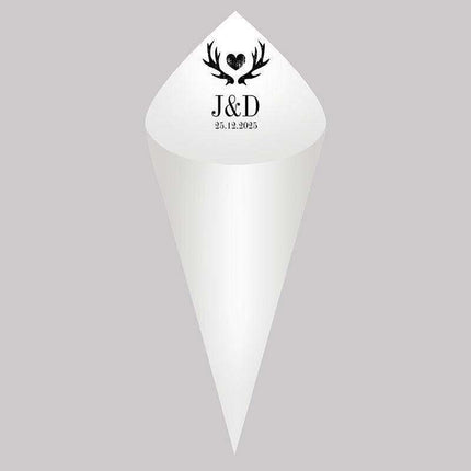 Customizable 30-Piece Wedding Confetti Cone Collection - Create Magical Moments