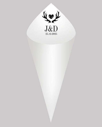Customizable 30-Piece Wedding Confetti Cone Collection - Create Magical Moments