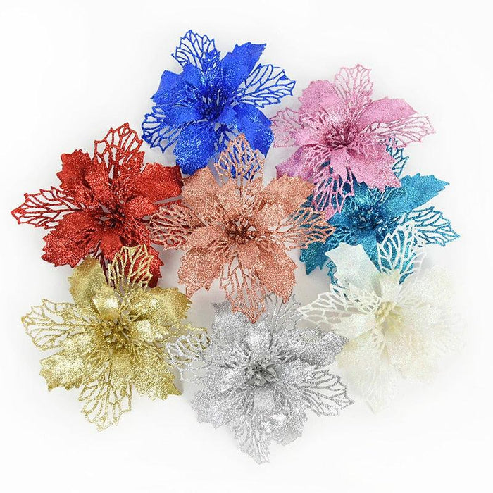 Glistening Christmas Floral Delight Set - Pack of 5