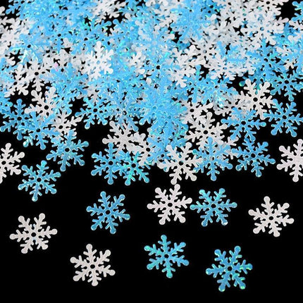 Magical Winter Snowflake Confetti Collection - 270 Mini Pieces for Festive Holiday Decor