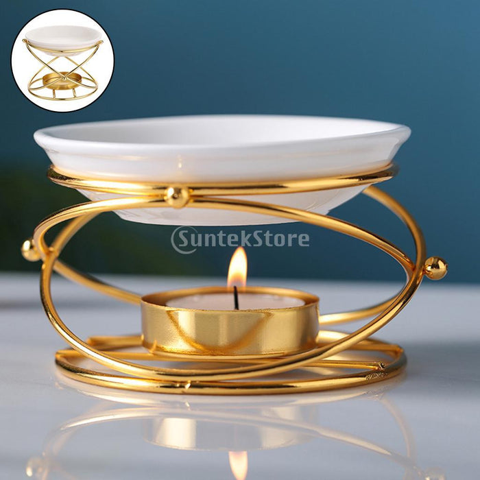 European Metal Aromatherapy Diffuser with Chic Geometric Style