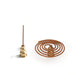 Tranquil Essence Portable Brass Incense Holder - Elegant Water Drop Design
