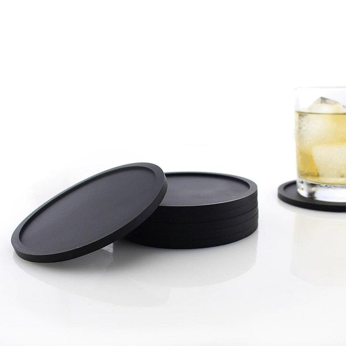 Stylish Silicone Coaster Collection - Sophisticated Home and Office Accessory