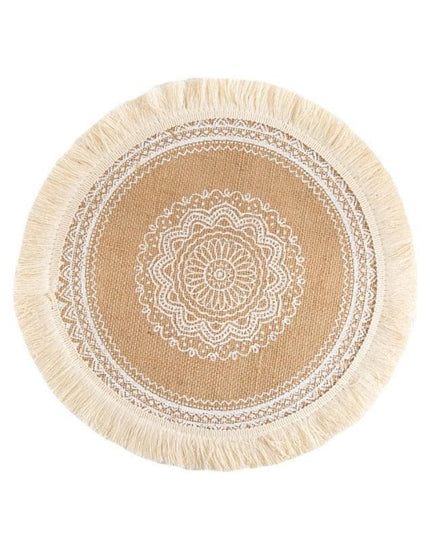Sophisticated Round Linen Placemat for an Elevated Dining Experience