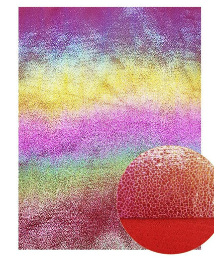 Shimmering Red Chunky Glitter Craft Fabric Sheets - A4 Size for DIY Projects