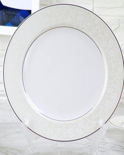 Sophisticated 60-Piece Handcrafted Korean Porcelain Dinnerware Set