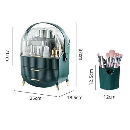 Elegant Makeup and Jewelry Storage Solution with Spacious Organization Compartments