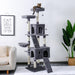 Luxurious Multi-Level Cat Tower: Stylish Oasis with Plush Beds and Sturdy Scratch Posts