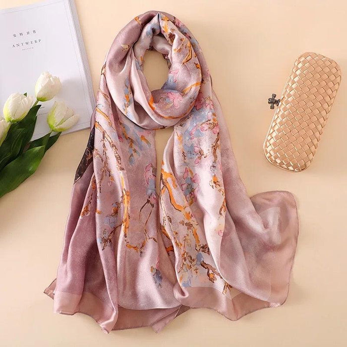 Elegant Summer Botanica Silk Scarf: Effortless Chic for Your Wardrobe