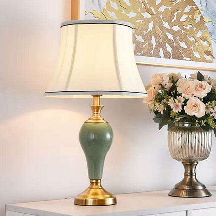 Modern Elegance Table Lamp with Soft Fabric Shade - Transform Your Living Space