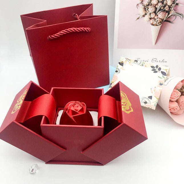 Elegant Rose-Themed Jewelry Organizer - Luxurious Floral Storage Box for Cherished Moments