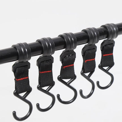 Portable Aluminum Camping Shelf with Foldable Hanging Rack for Outdoor Activities