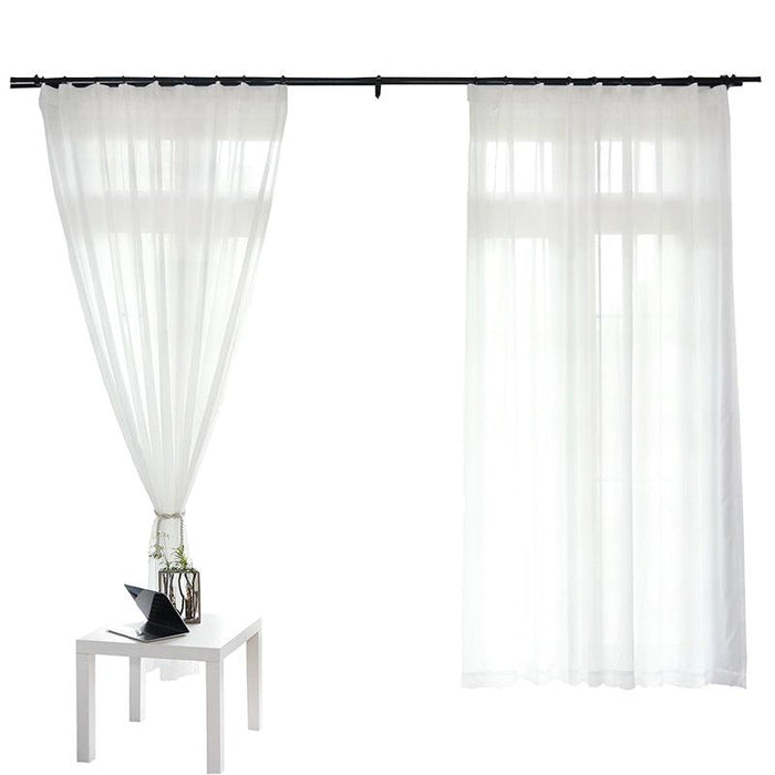 Elegant White Chiffon Sheer Voile Curtain for Modern Home Styling