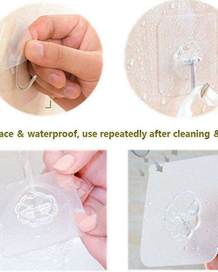 Transparent Self-Adhesive Hook Collection for Effortless Home Organization (1-30 Pieces)