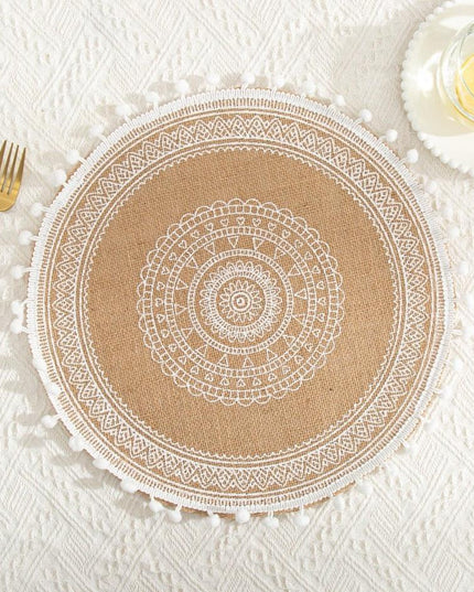Sophisticated Round Linen Placemat for an Elevated Dining Experience