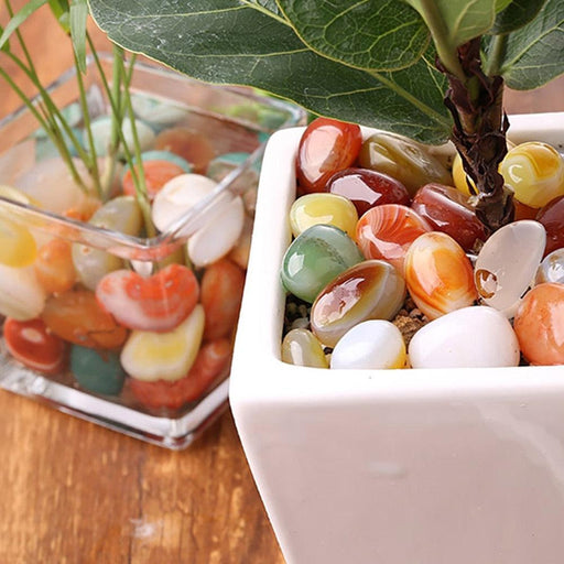 Vibrant Agate Stone Mix for Artistic Home Decor and Plant Nurturing