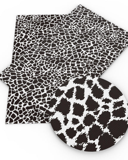 Elegant Monochrome Faux Leather Crafting Sheet for Creative DIY Endeavors