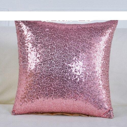 Yellow Sparkling Sequin Decorative Pillow Sham