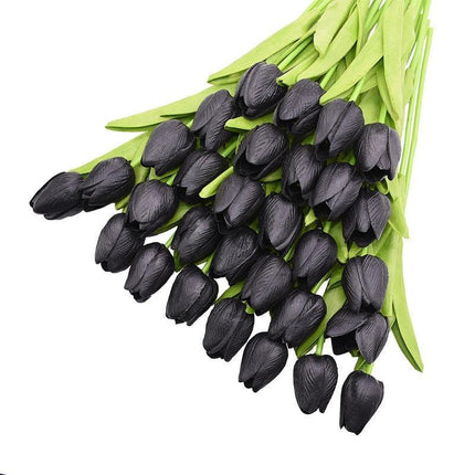 31-Piece Lifelike Real Touch Tulip Arrangement for Weddings and Home Decoration