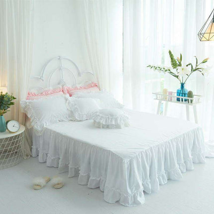 Fairytale White Lace Ruffle Bedding Collection