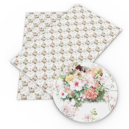 Vibrant Geometric Floral Faux Leather Craft Sheet - Elevate Your DIY Projects