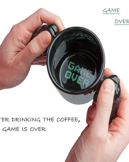 Retro Gaming Mug: Game Over Controller Ceramic Cup for Gamers