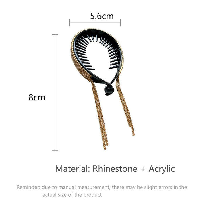 Glamorous Rhinestone Tassel Hair Accessory Set