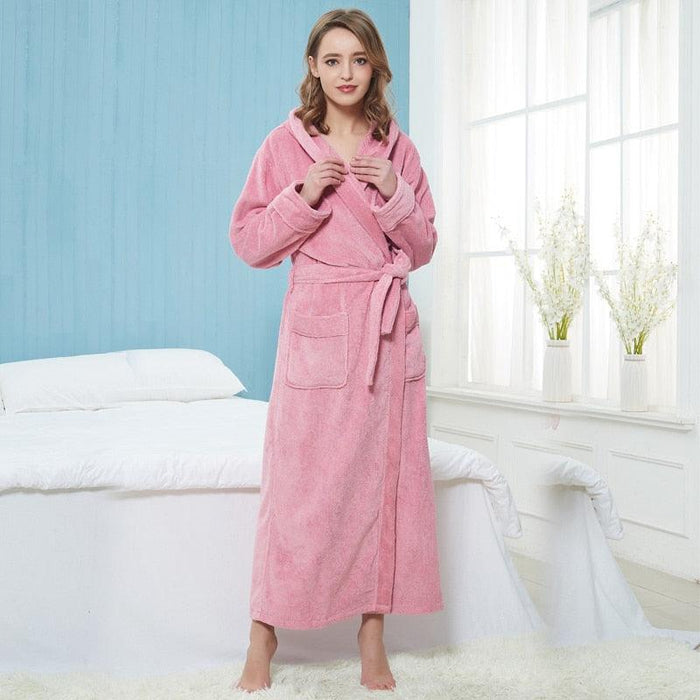 Luxurious Unisex Winter Hooded Kimono Bathrobe